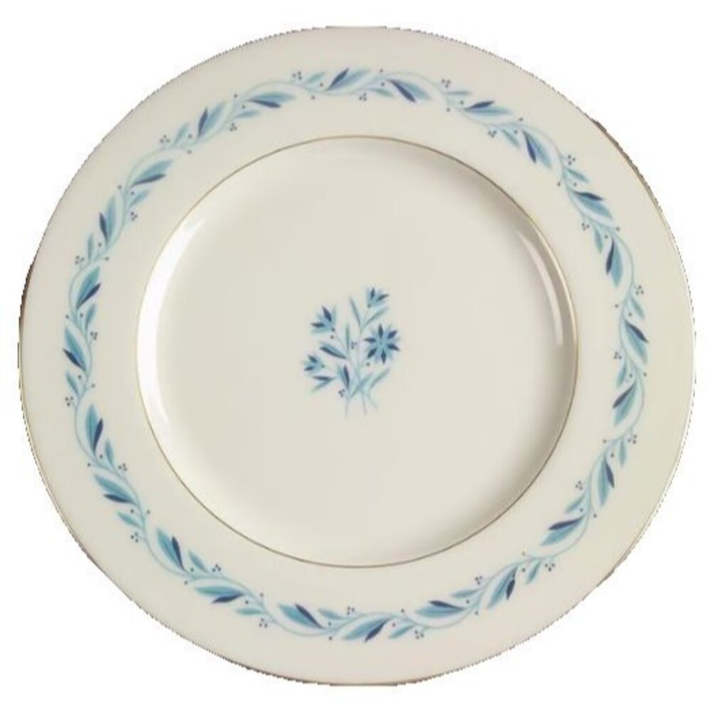 LENOX BLUERIDGE LOT OF 4 PCS 8 1/4"  GOLD RIMMED SALAD PLATES